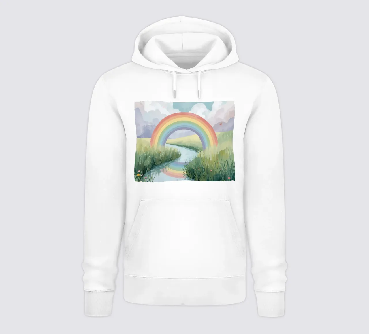 Arcobaleno sul ruscello felpa con cappuccio da DesignDoodle