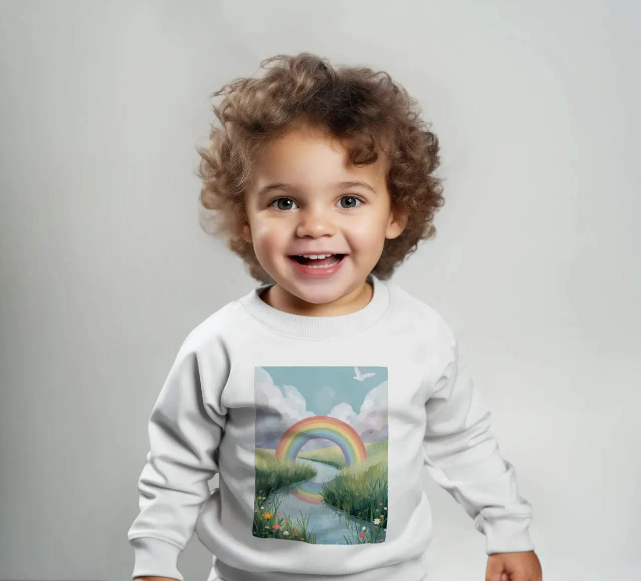 Arcobaleno sul ruscello felpa neonato da DesignDoodle