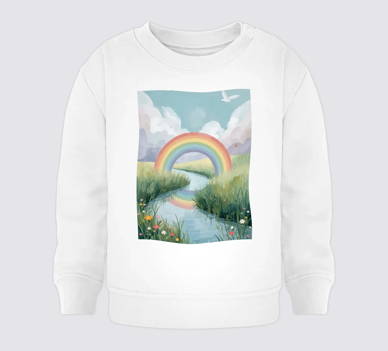 Arcobaleno sul ruscello felpa neonato da DesignDoodle