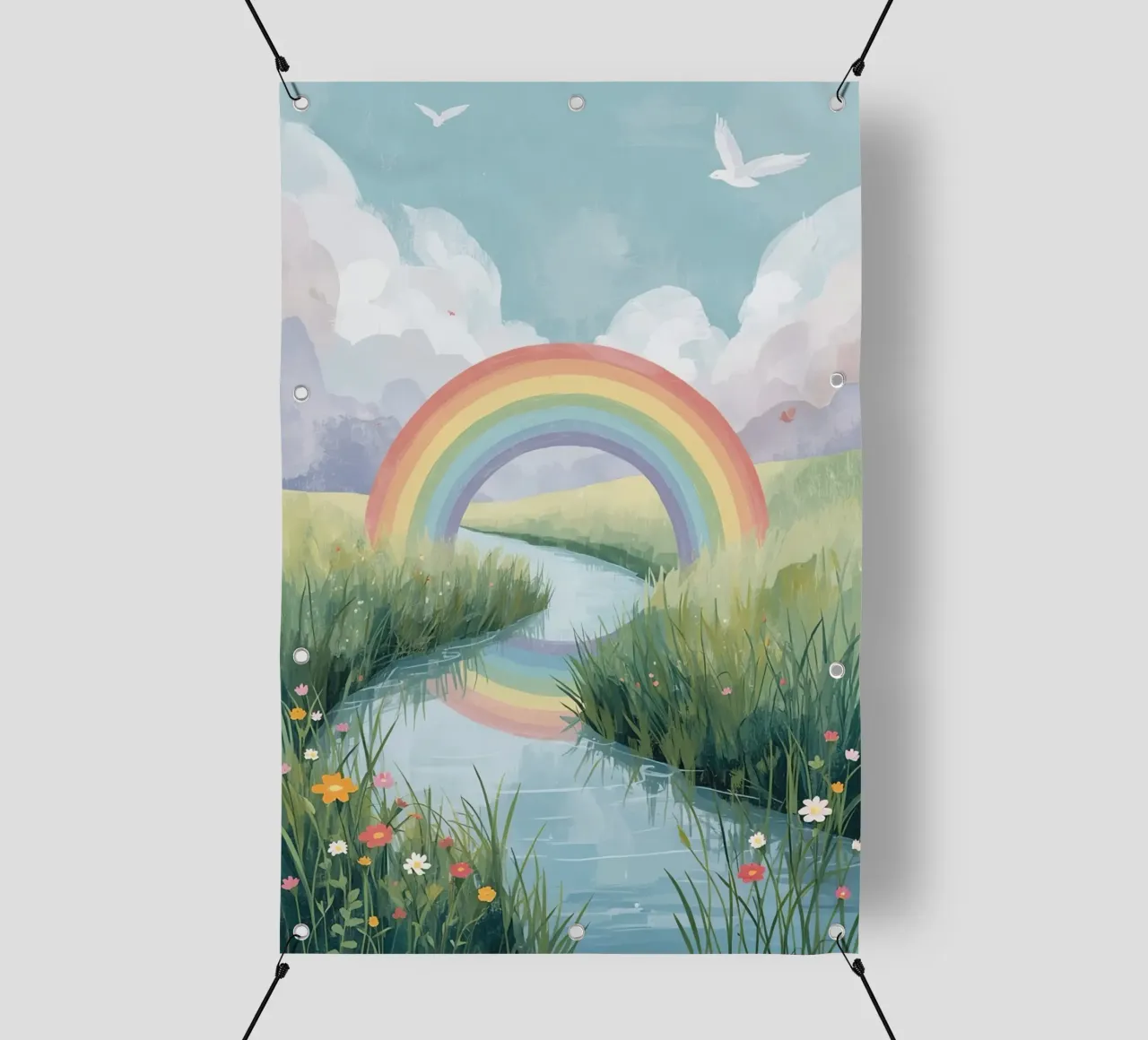 Arcobaleno sul ruscello telo in pvc da DesignDoodle