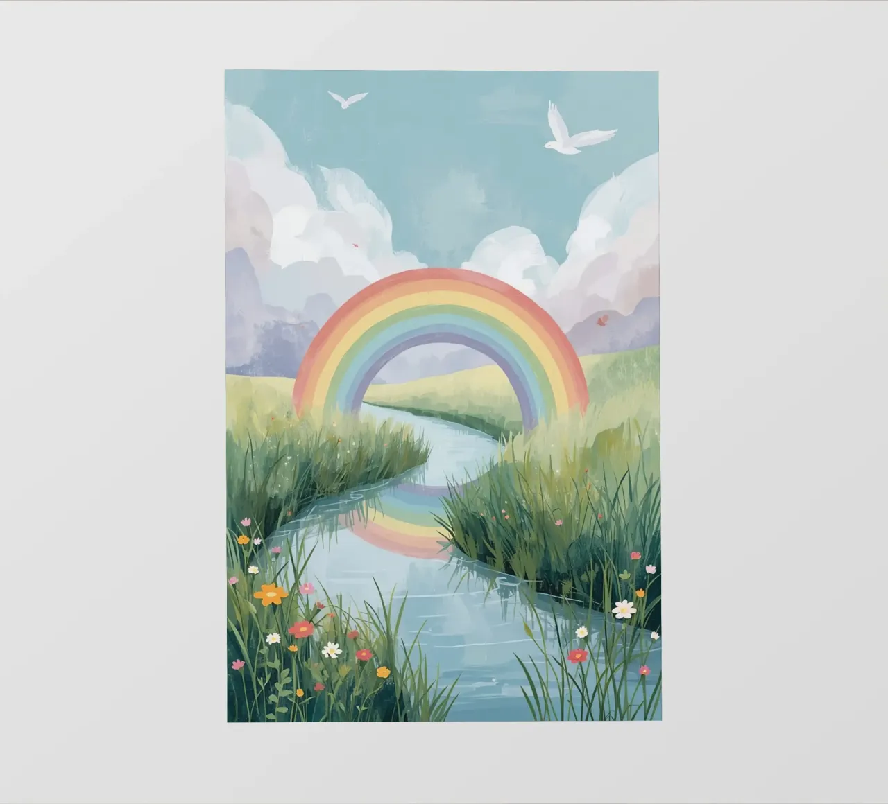 Arcobaleno sul ruscello telo in pvc da DesignDoodle