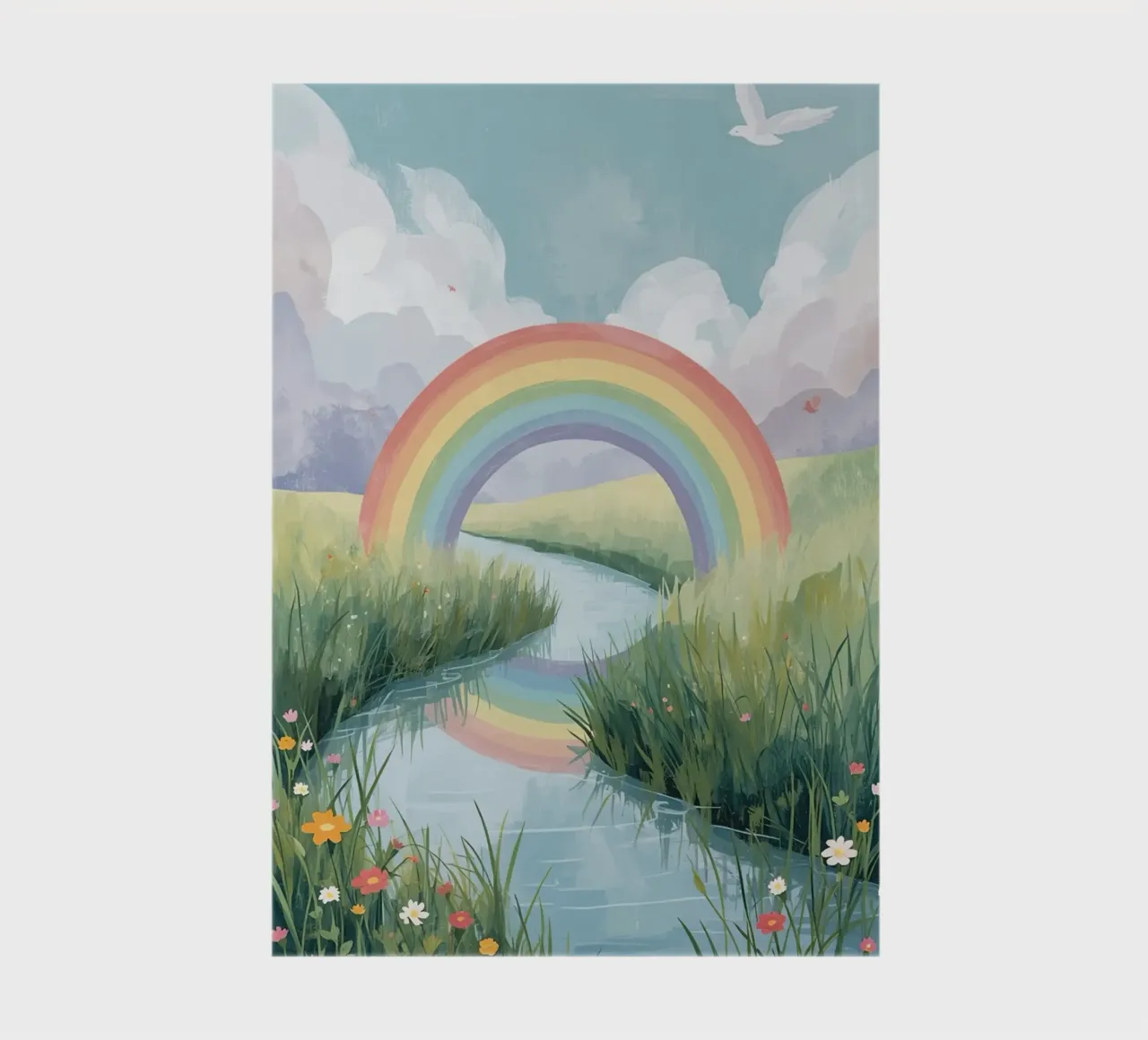 Rainbow Arch Over Stream notebook by DesignDoodle