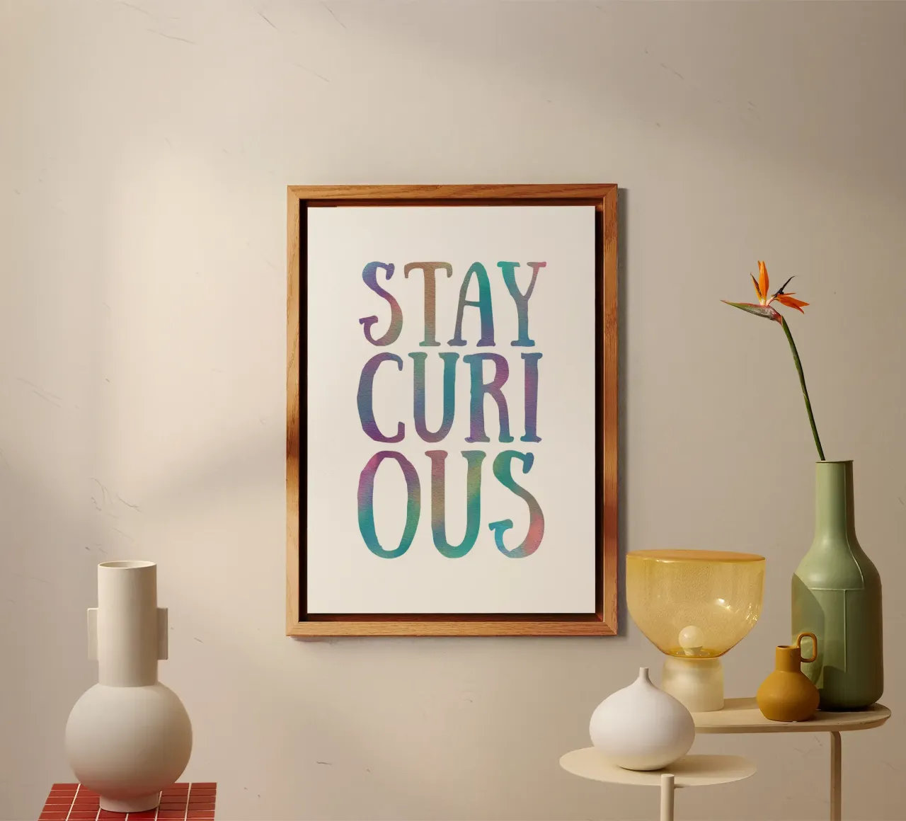 Stay curious alluminio dibond da PinkCandyWalls