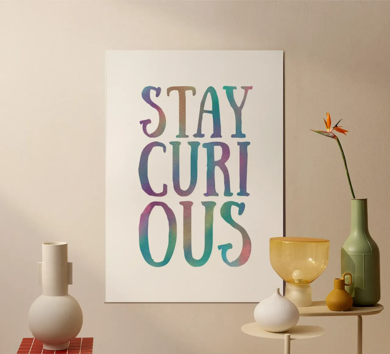 Stay curious carta hahnemühle da PinkCandyWalls