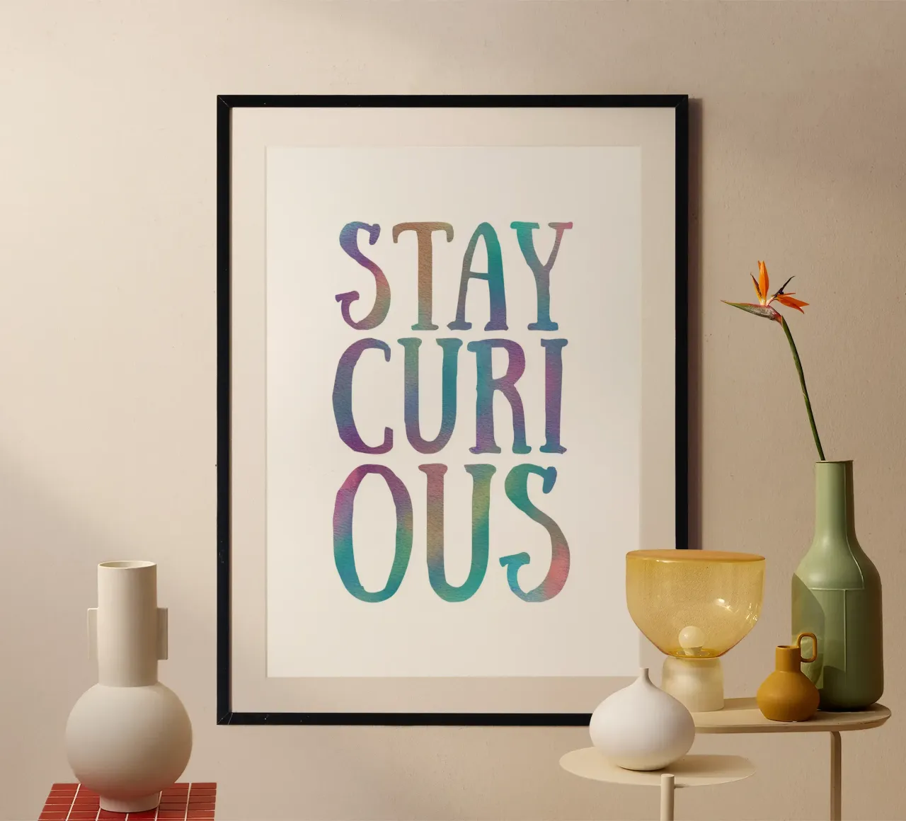Stay curious carta hahnemühle da PinkCandyWalls