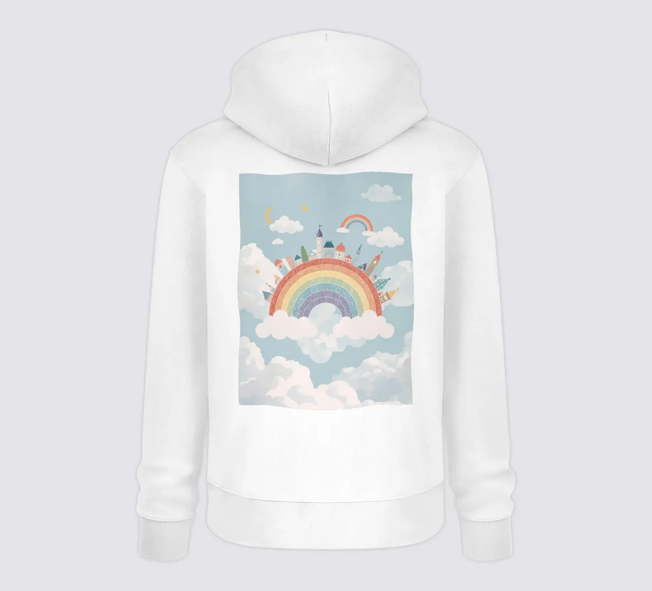 Calmante città arcobaleno nel cielo felpa con cappuccio da DesignDoodle