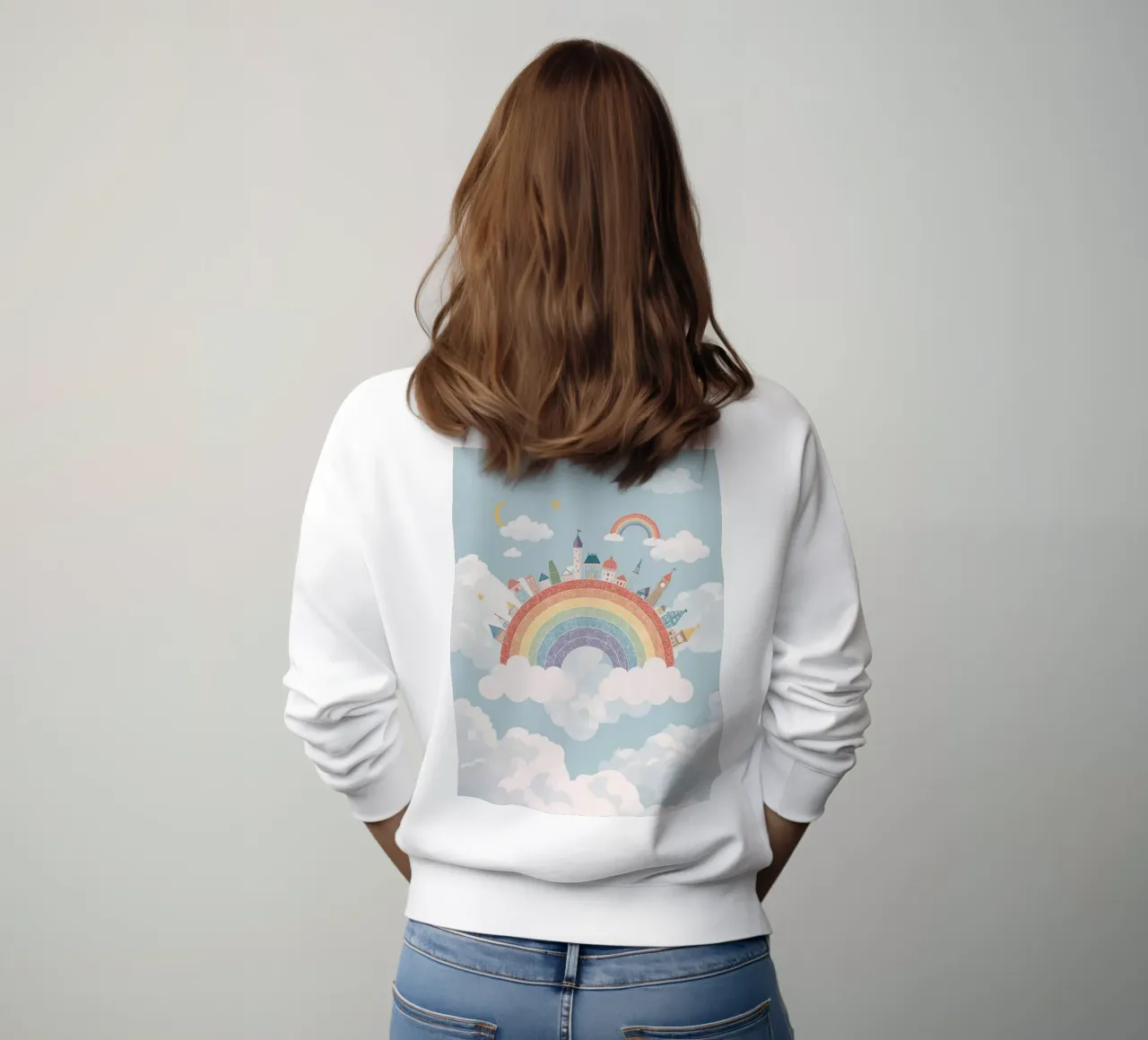Calmante città arcobaleno nel cielo felpa da DesignDoodle