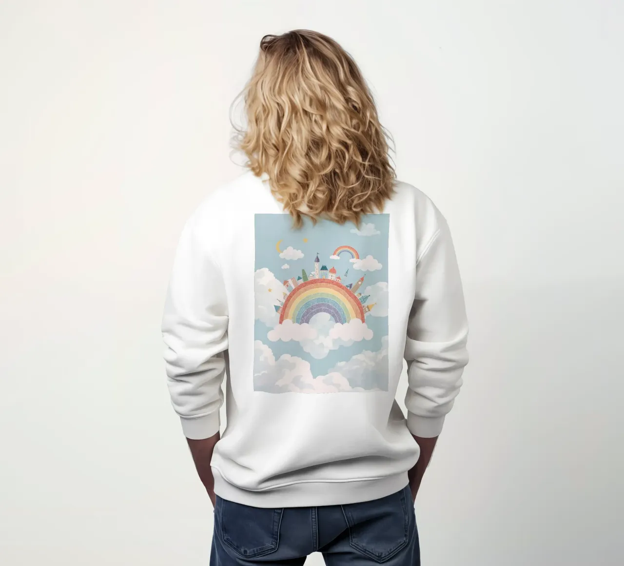 Calmante città arcobaleno nel cielo felpa da DesignDoodle