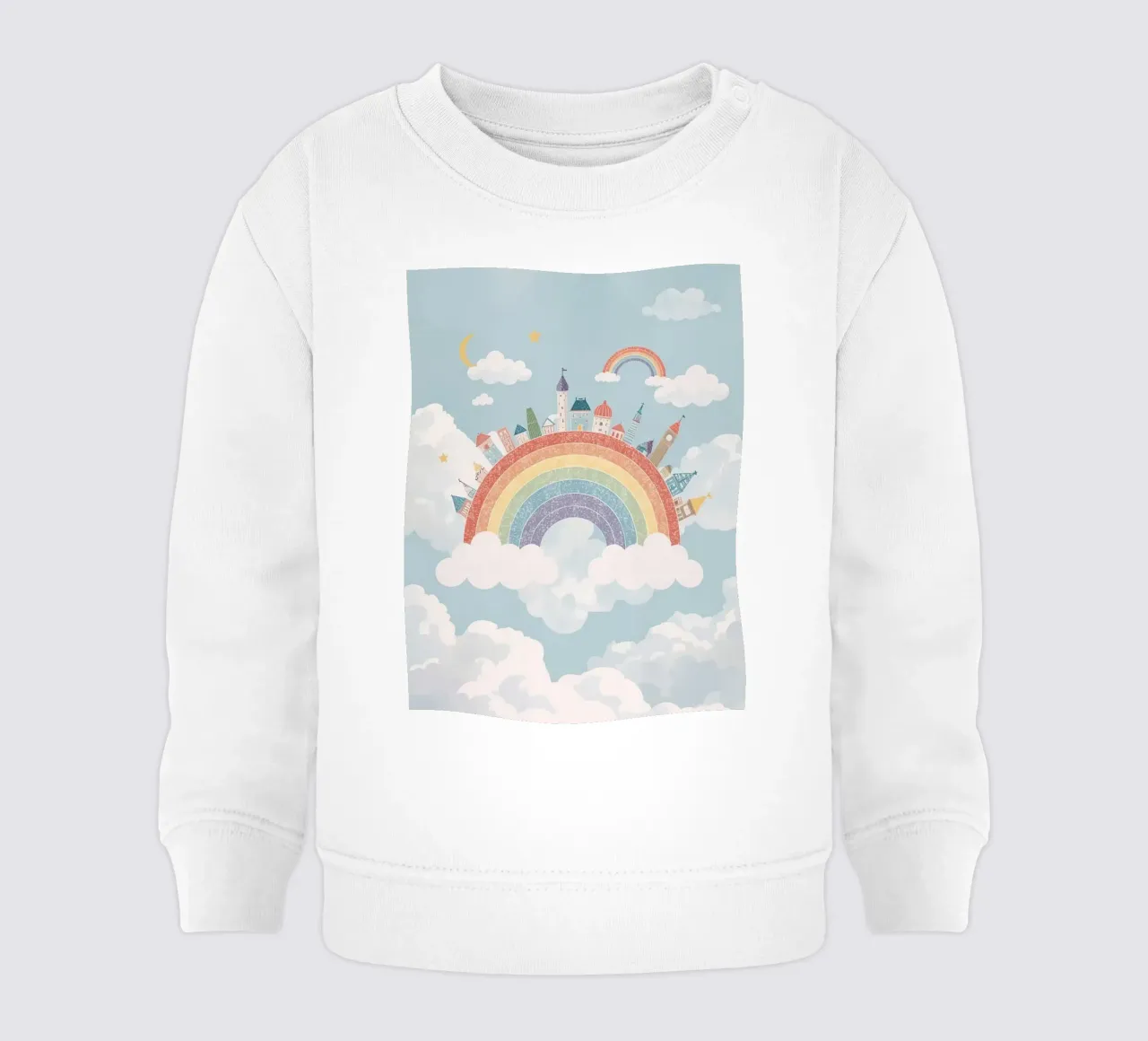 Calmante città arcobaleno nel cielo felpa neonato da DesignDoodle
