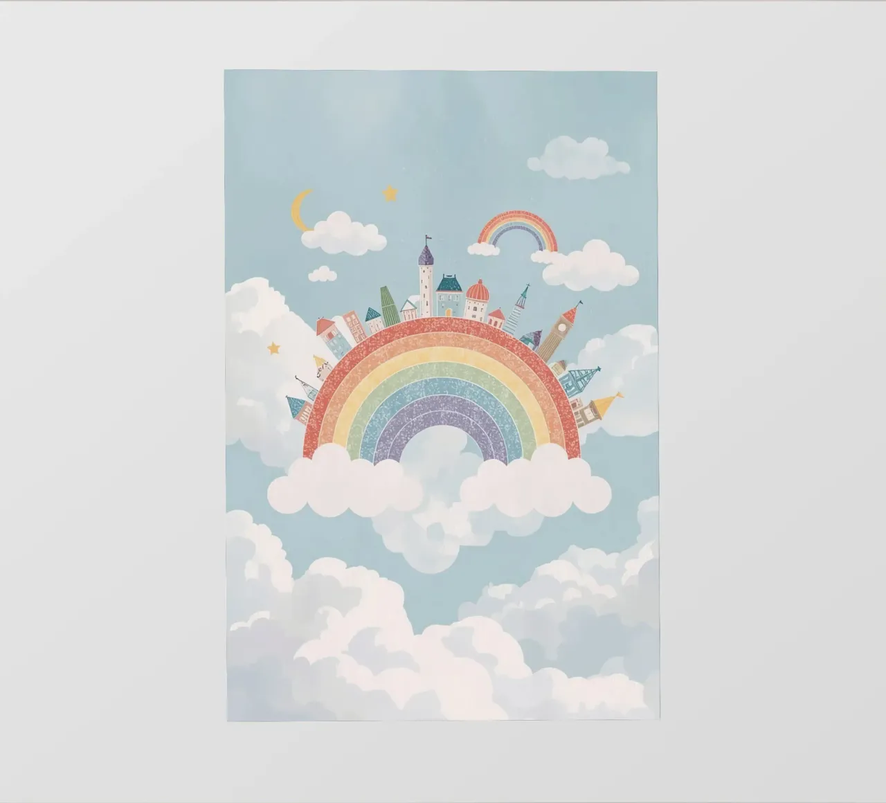Calmante città arcobaleno nel cielo pellicola backlit da DesignDoodle
