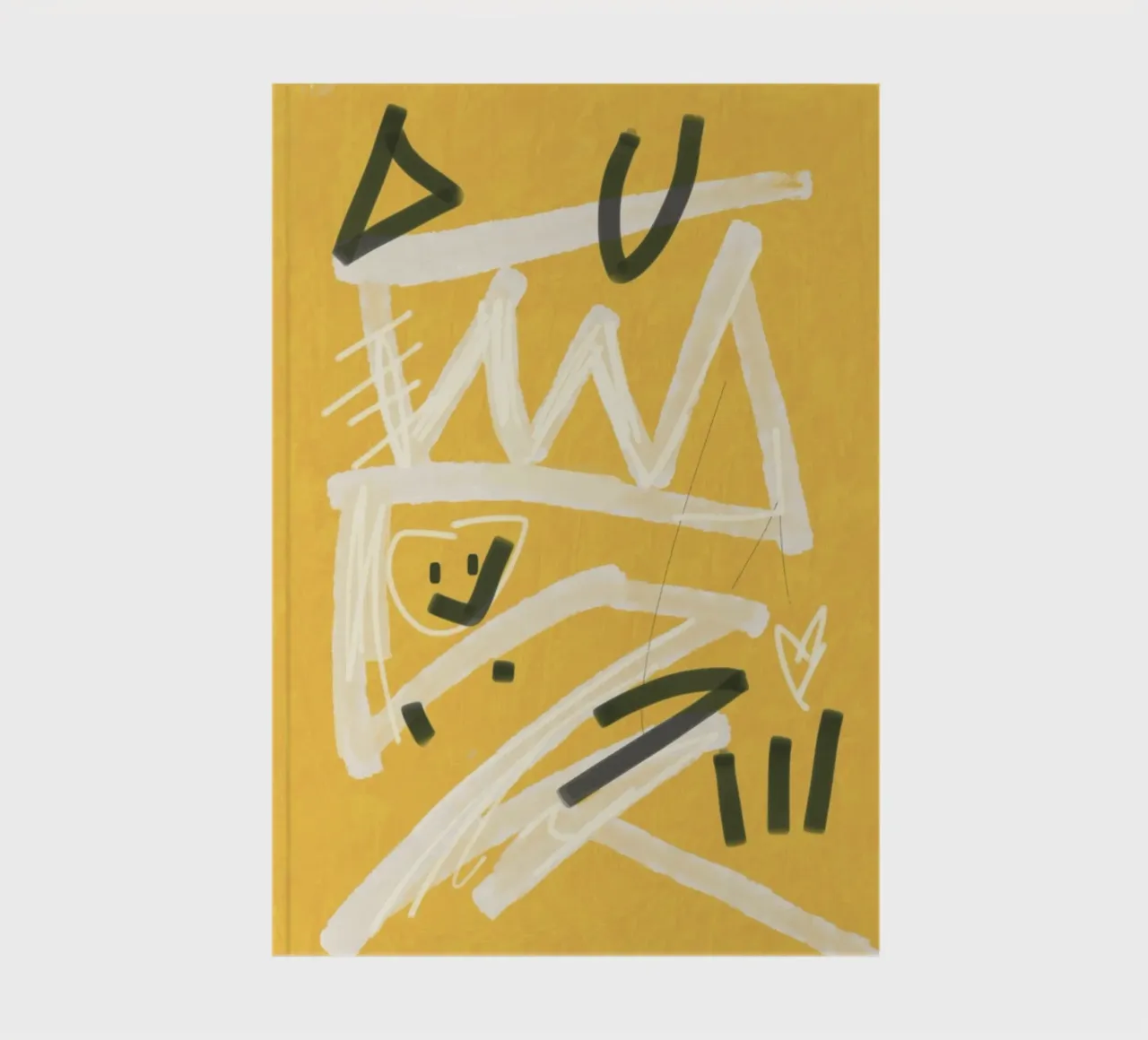 Abstrait jaune peint 03 carnet de notes de Little Dean