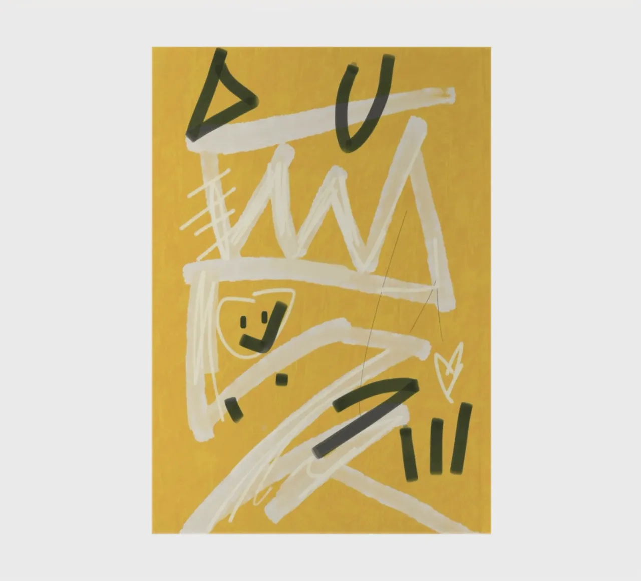 Abstrait jaune peint 03 carnet de notes de Little Dean