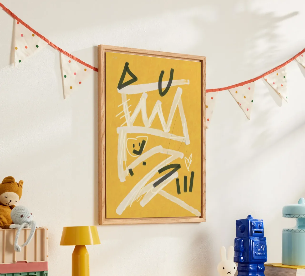 Abstrait jaune peint 03 plexiglas de Little Dean