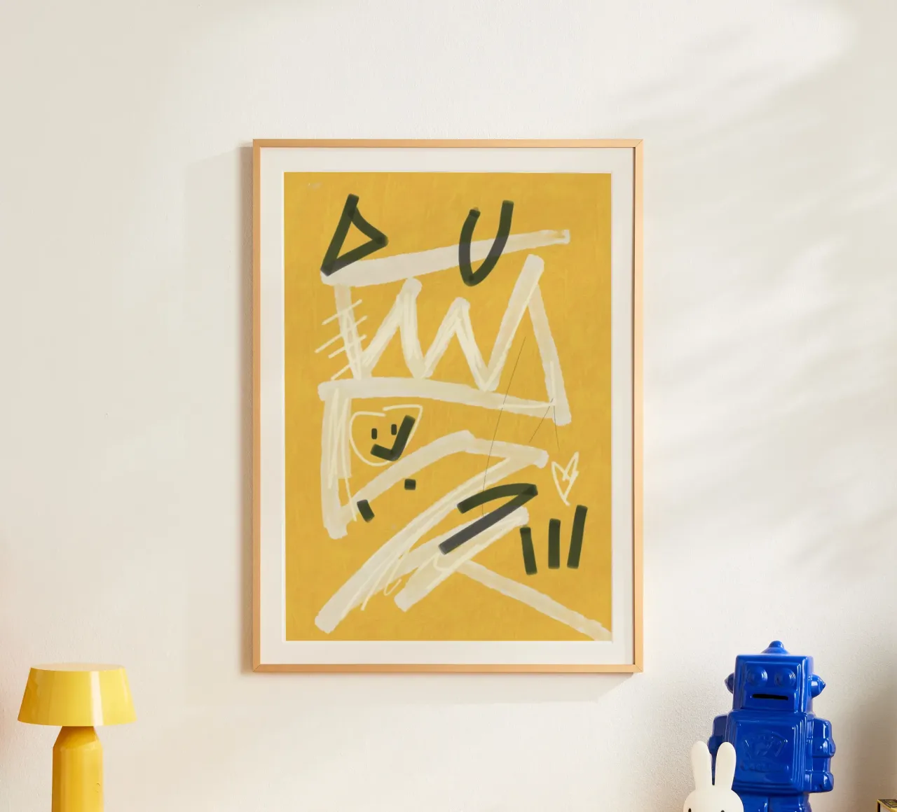 Abstrait jaune peint 03 hahnemühle de Little Dean