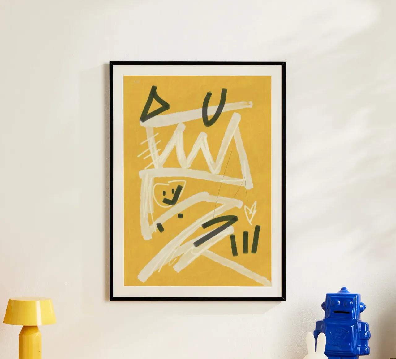 Abstrait jaune peint 03 hahnemühle de Little Dean