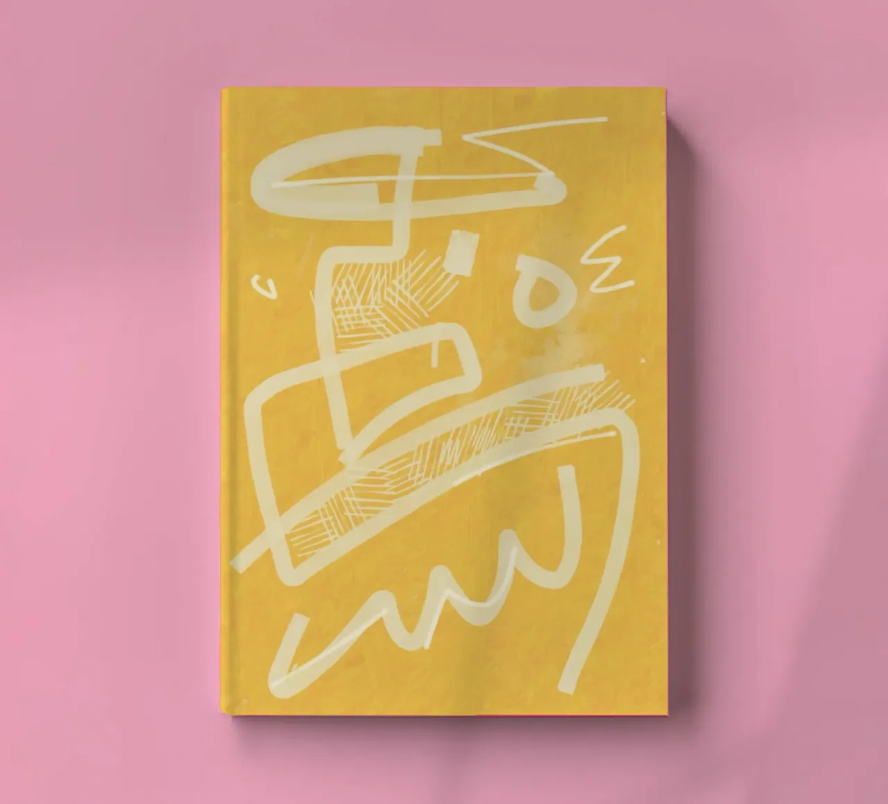 Abstrait jaune peint 04 carnet de notes de Little Dean