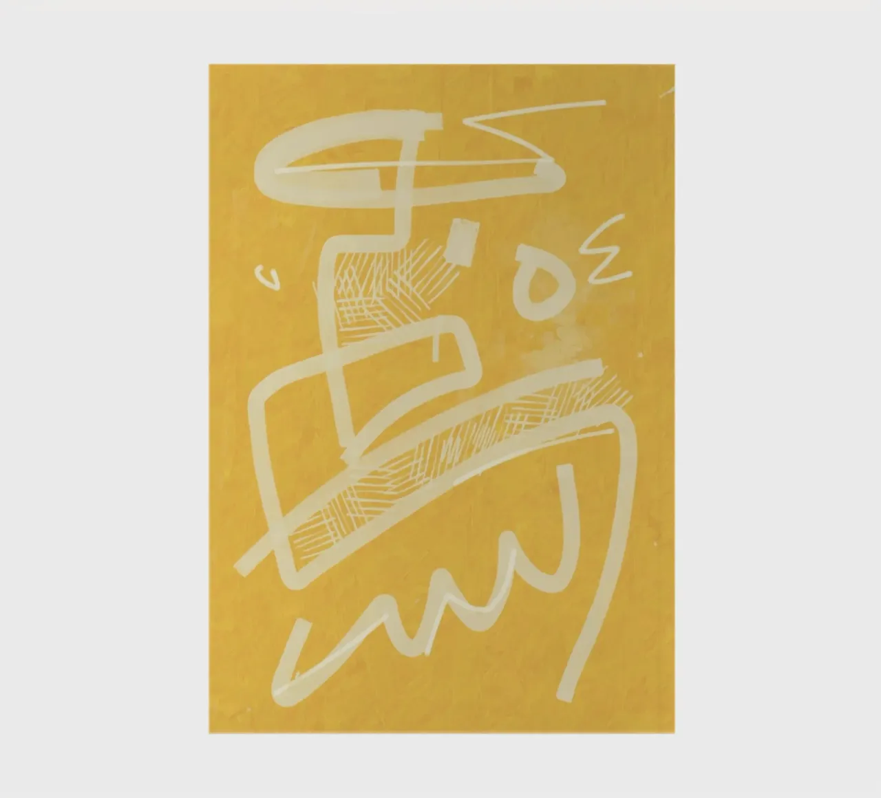 Abstrait jaune peint 04 carnet de notes de Little Dean