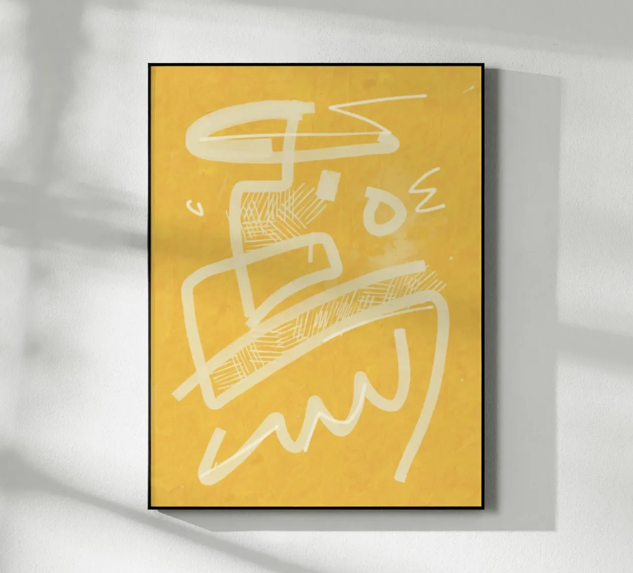 Abstrait jaune peint 04 plexiglas de Little Dean
