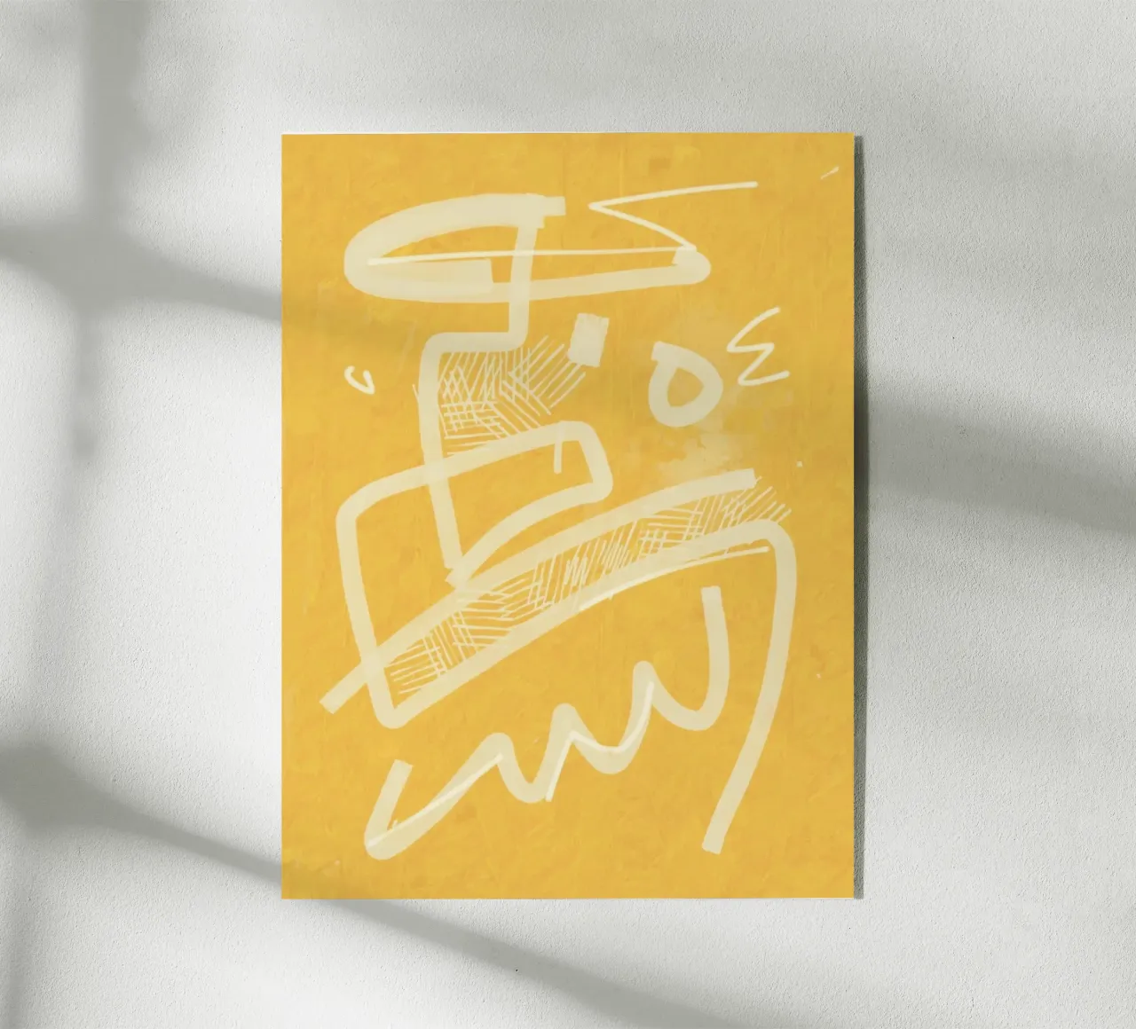 Abstrait jaune peint 04 plexiglas de Little Dean