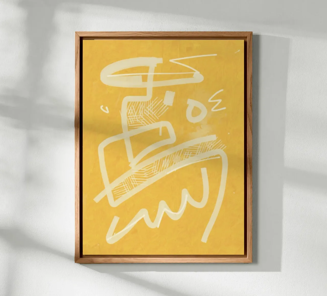 Abstrait jaune peint 04 alu dibond de Little Dean