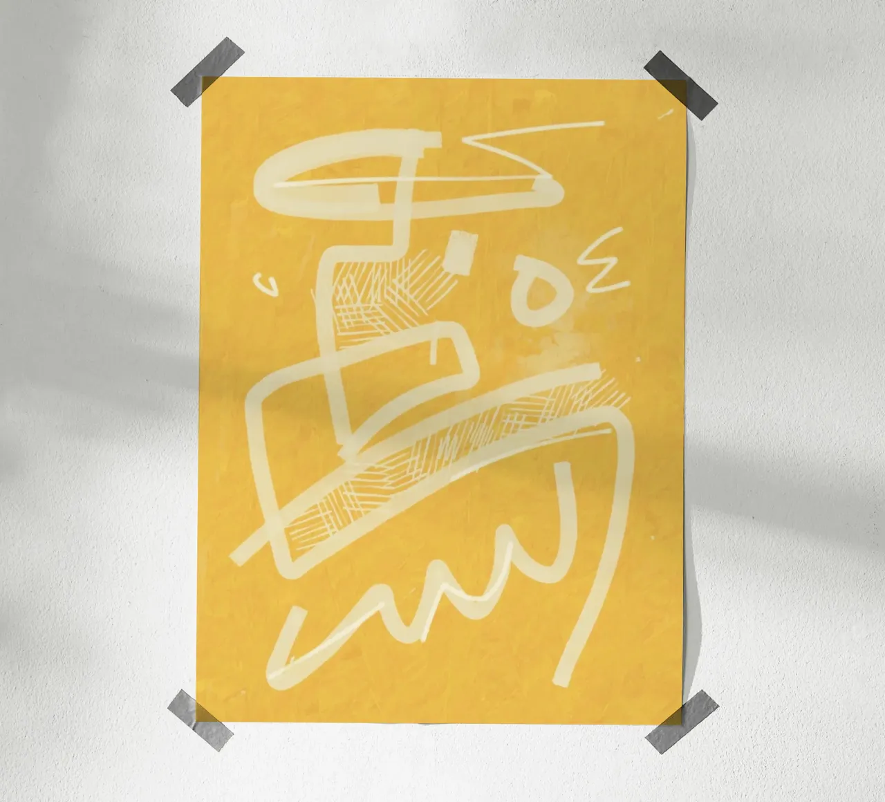 Abstrait jaune peint 04 hahnemühle de Little Dean