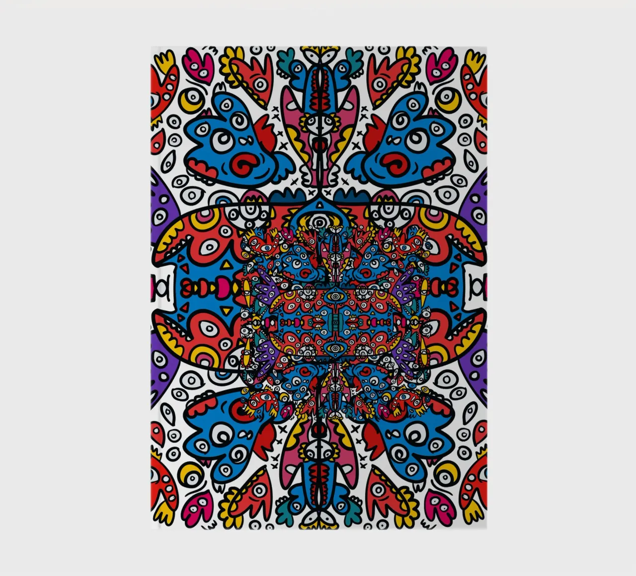 Cosmic Totem – Psychedelic Symmetry by Emmanuel Signorino notebook by Abstract and Patterns