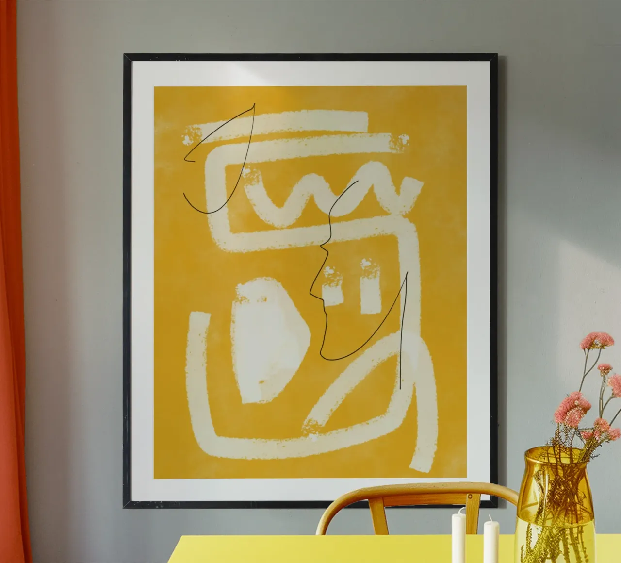 Abstrait jaune peint 05 hahnemühle de Little Dean