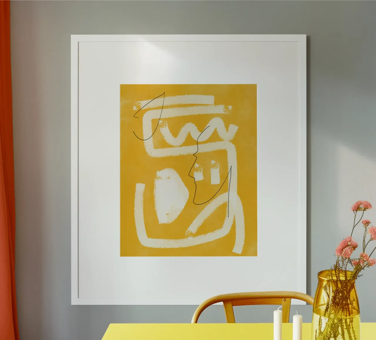Abstrait jaune peint 05 hahnemühle de Little Dean