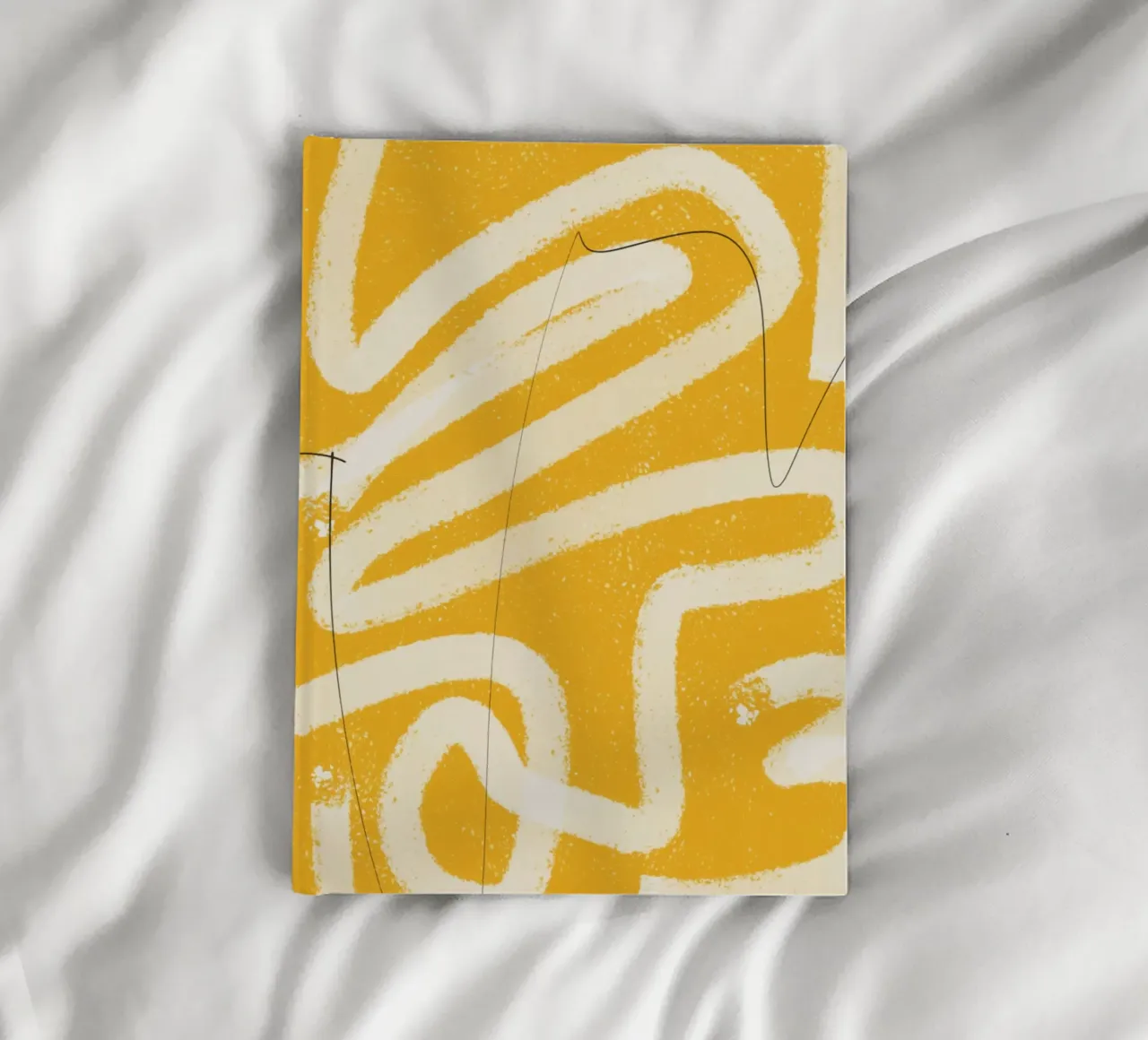 Abstrait jaune peint 06 carnet de notes de Little Dean