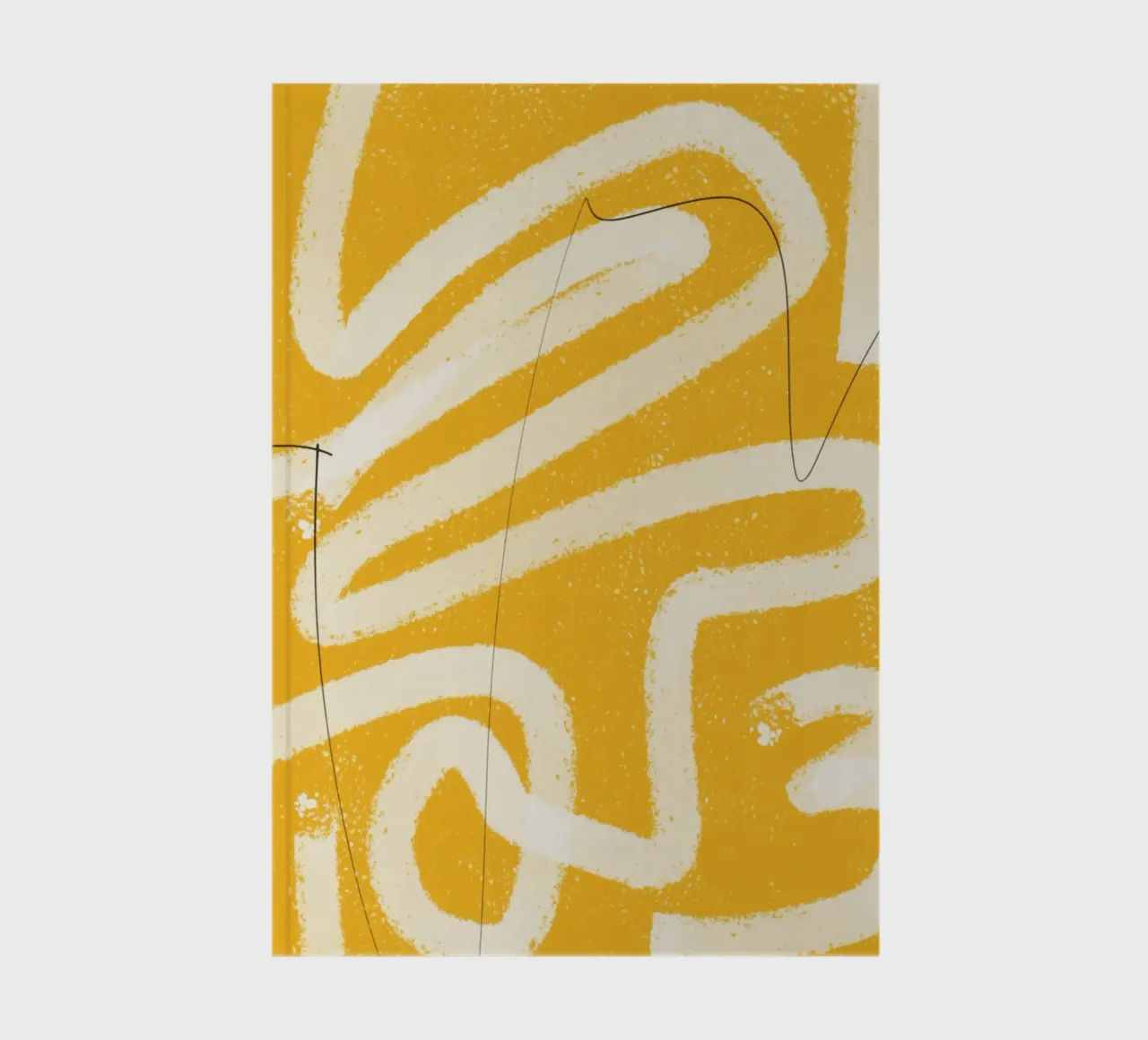 Abstrait jaune peint 06 carnet de notes de Little Dean