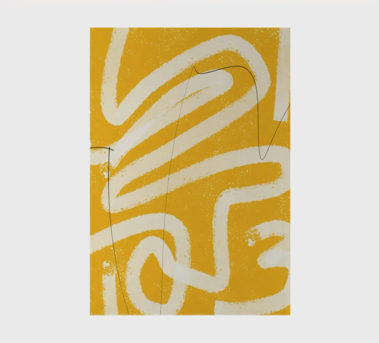 Abstrait jaune peint 06 carnet de notes de Little Dean
