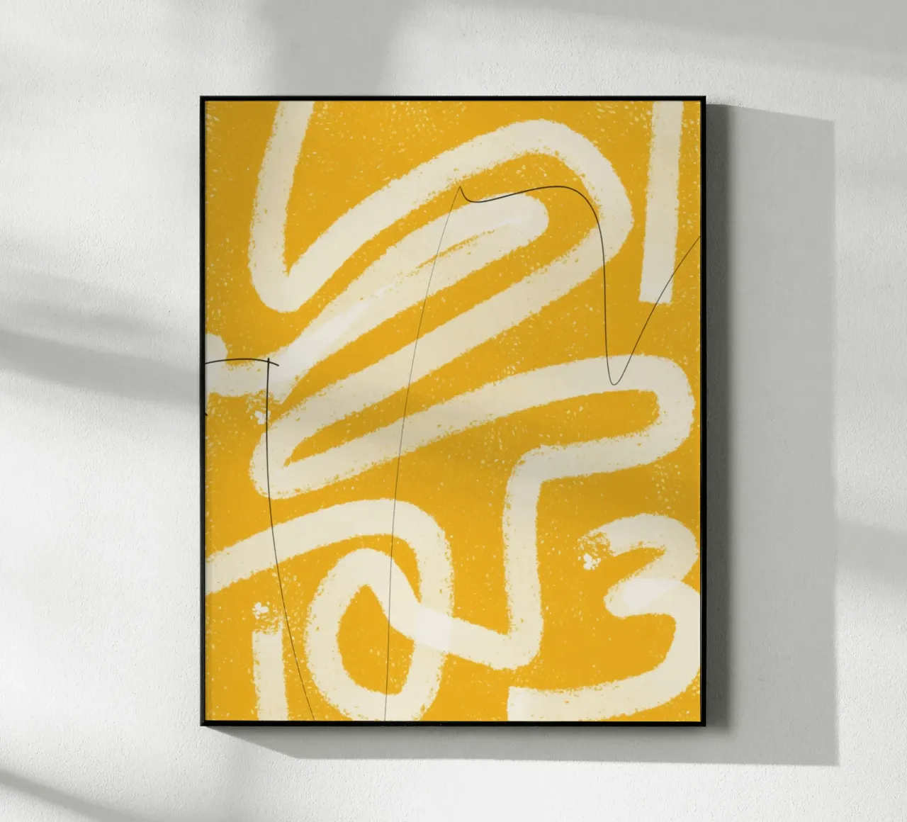 Abstrait jaune peint 06 plexiglas de Little Dean