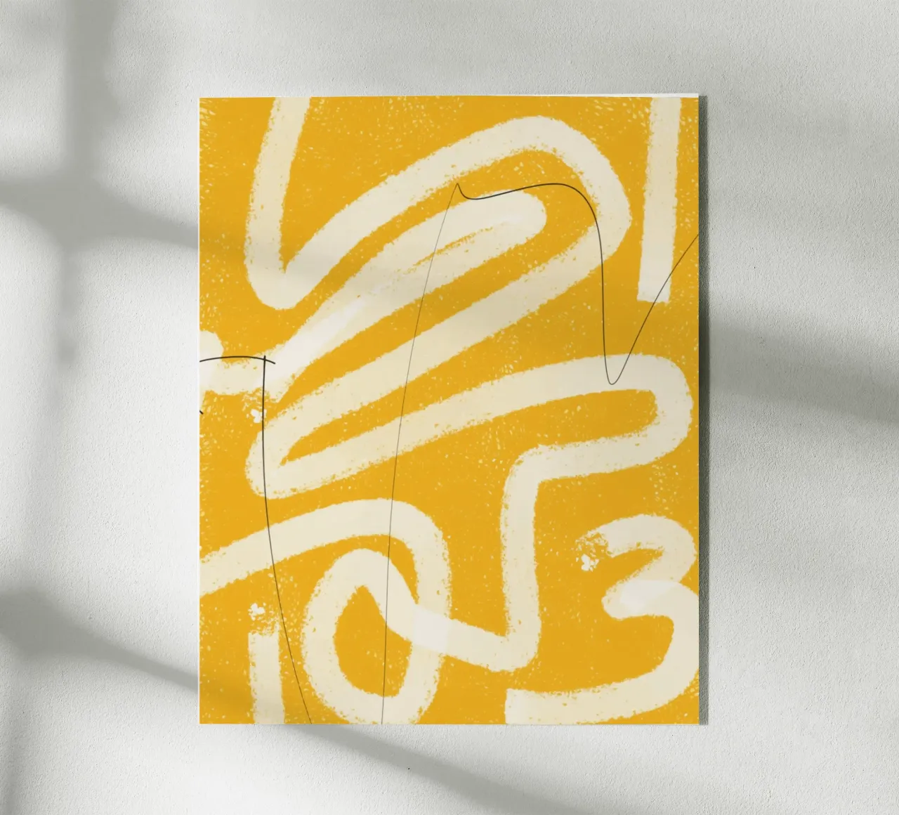 Abstrait jaune peint 06 plexiglas de Little Dean