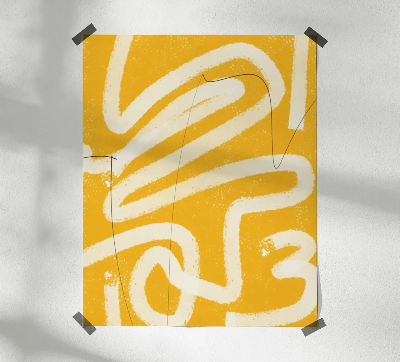 Abstrait jaune peint 06 hahnemühle de Little Dean