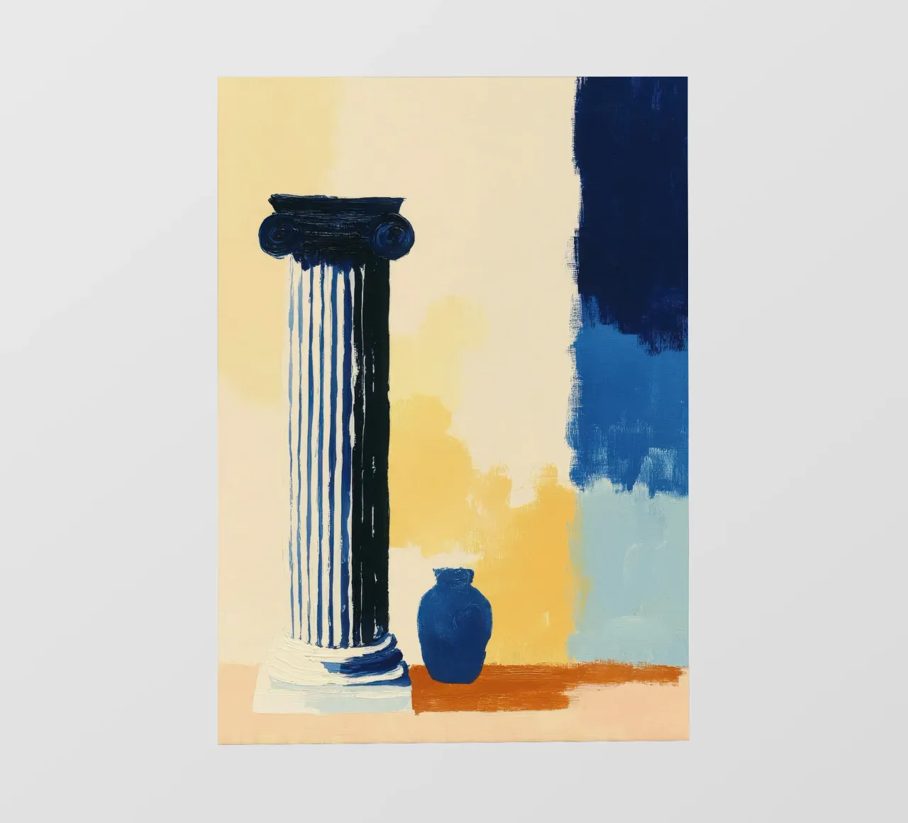 Colonna e vaso greco minimalista pellicola backlit da Nikis Art Studio