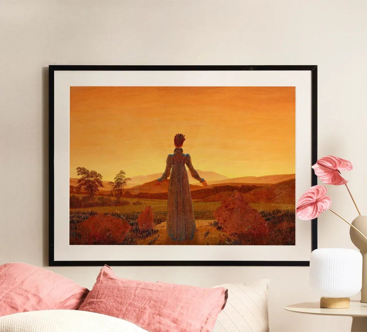 Caspar David Friedrich’s Woman in Front of the Setting Sun hahnemühle by Venus Art