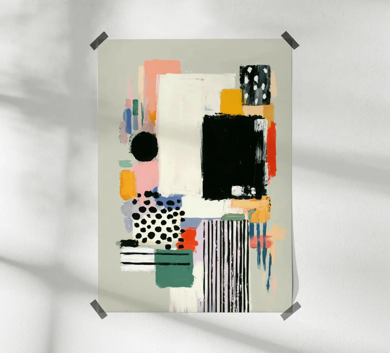 Composizione astratta in pastello e nero carta hahnemühle da Nikis Art Studio