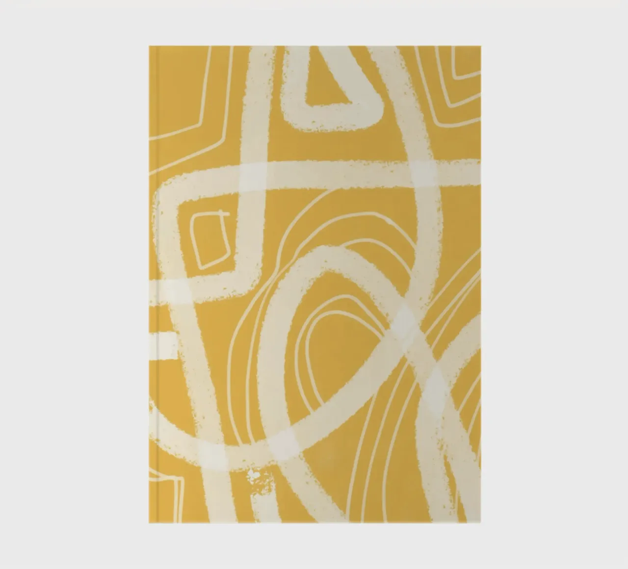Abstrait jaune peint 07 carnet de notes de Little Dean