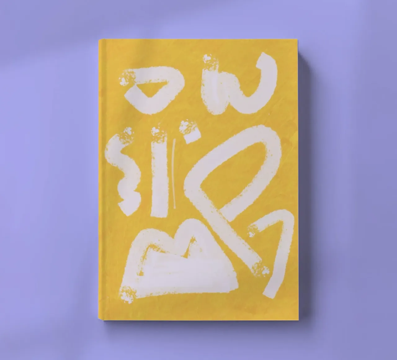 Abstrait jaune peint 08 carnet de notes de Little Dean