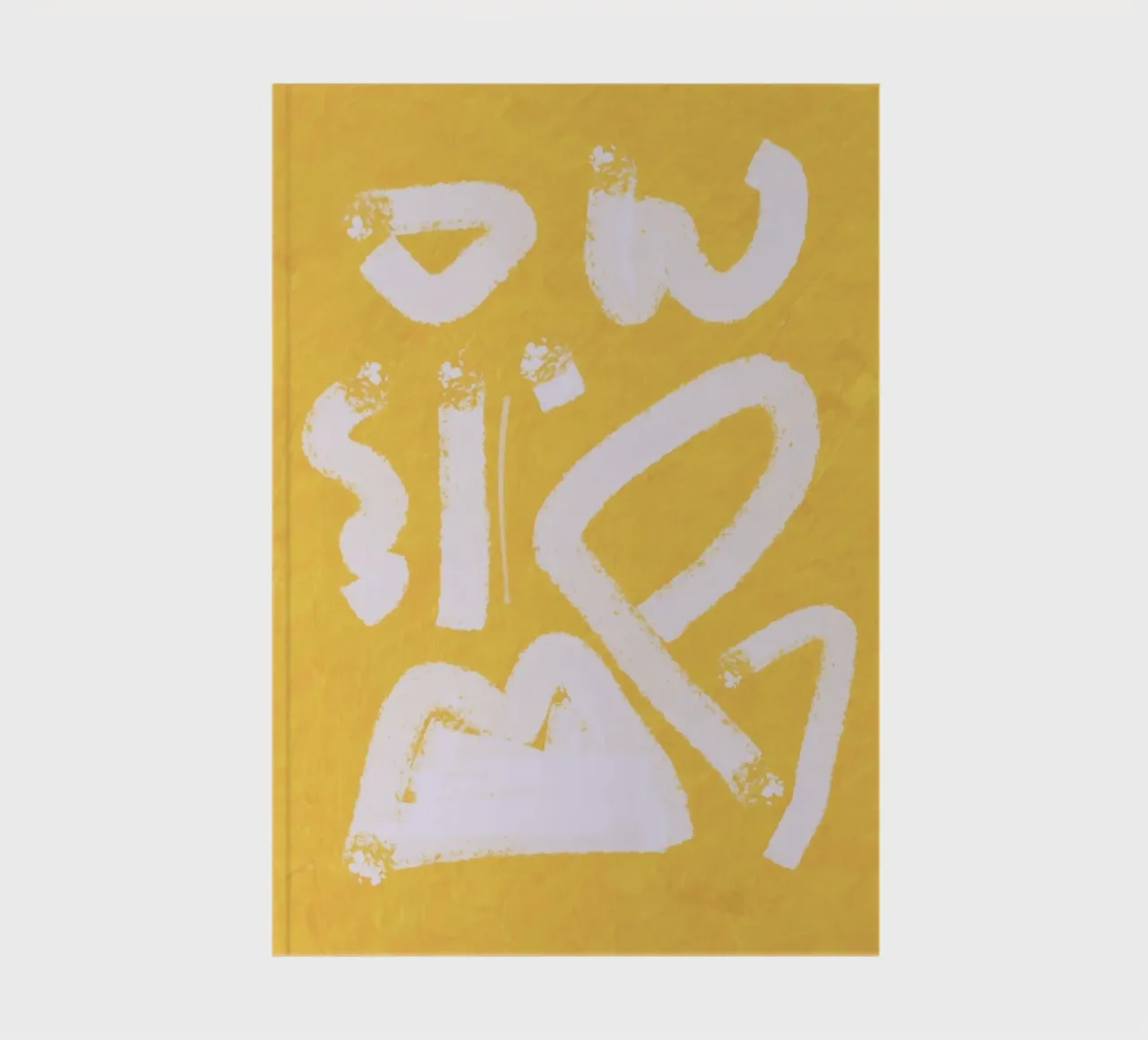 Abstrait jaune peint 08 carnet de notes de Little Dean