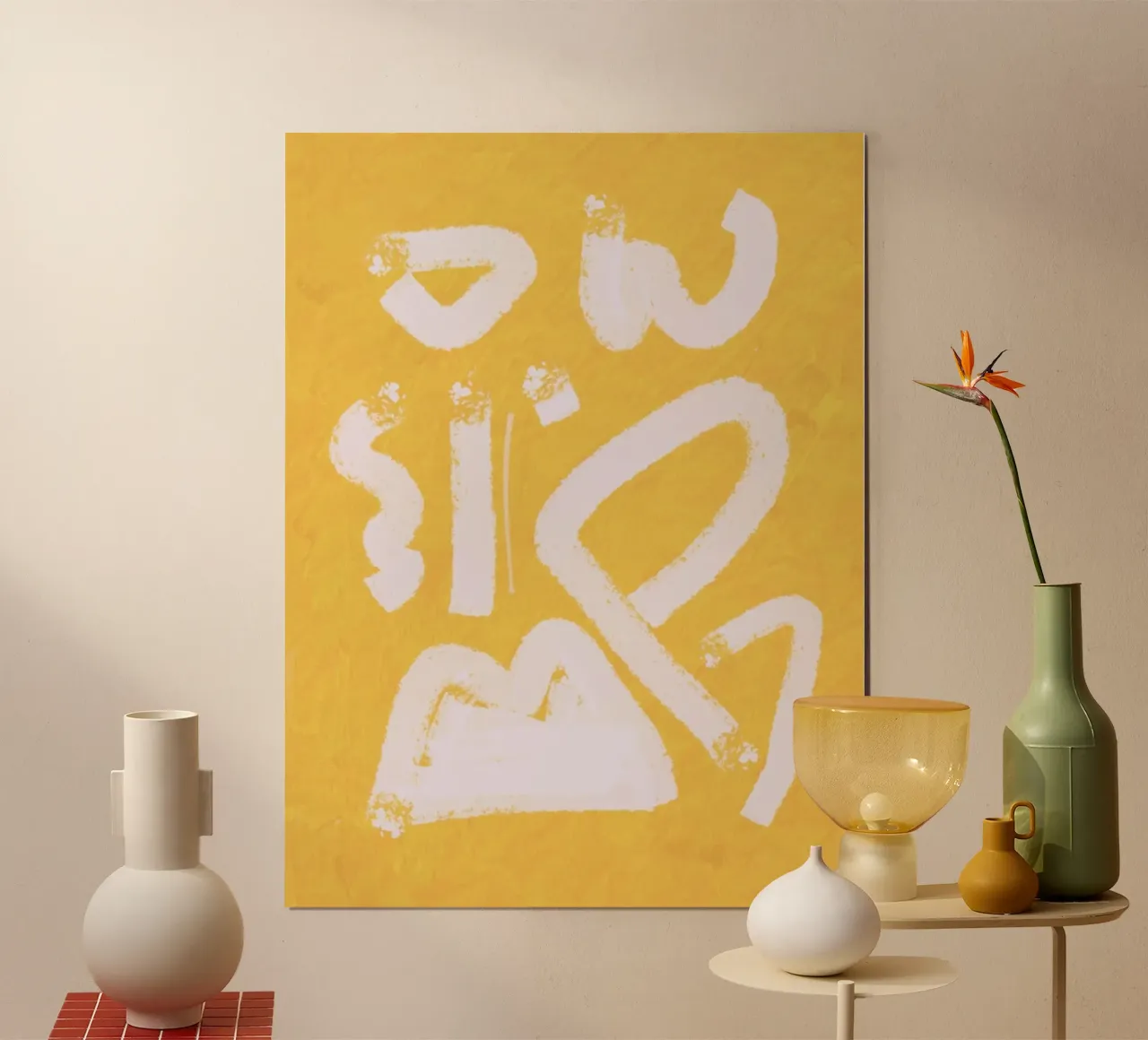 Abstrait jaune peint 08 hahnemühle de Little Dean