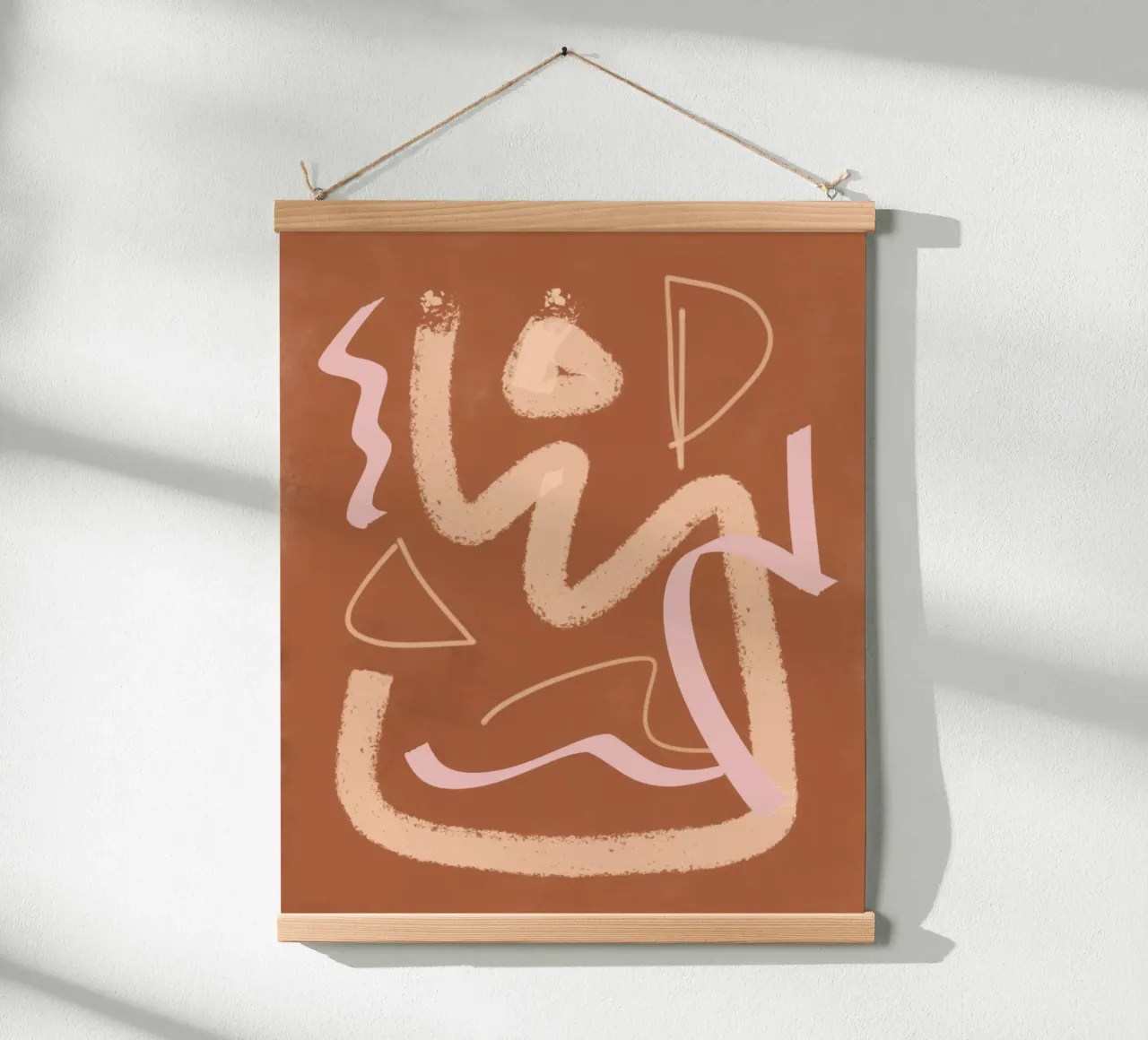 Astratto beige pittorico 05 poster da Little Dean