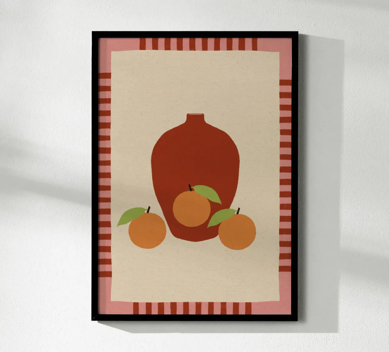 Still Life with Vase and Oranges II - Colorful Edition poster da Shatha Al Dafai