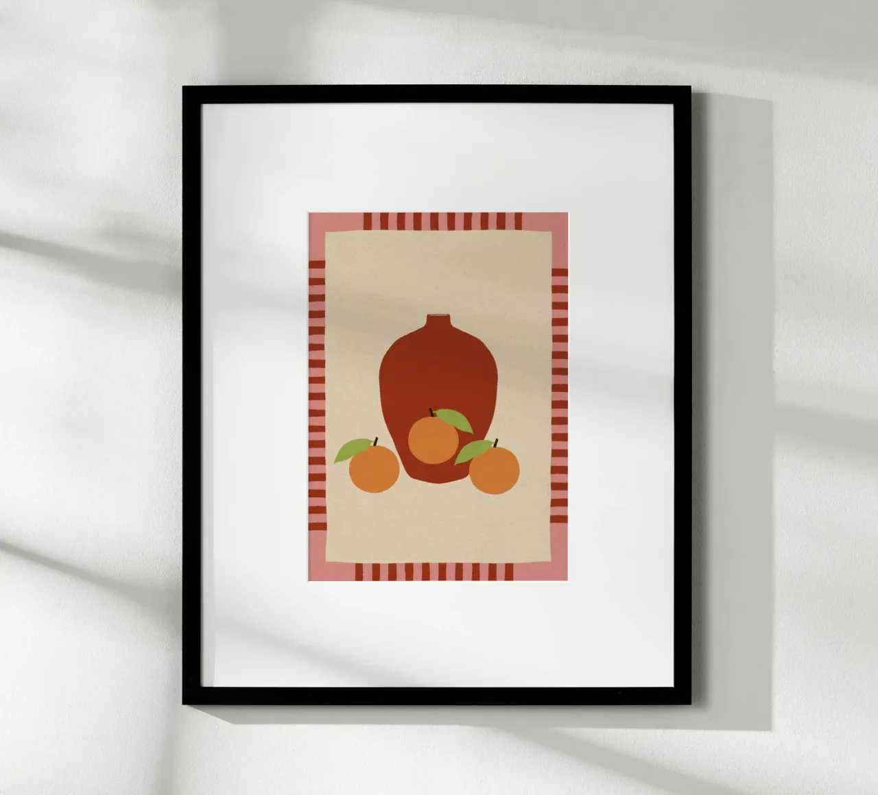 Still Life with Vase and Oranges II - Colorful Edition poster da Shatha Al Dafai