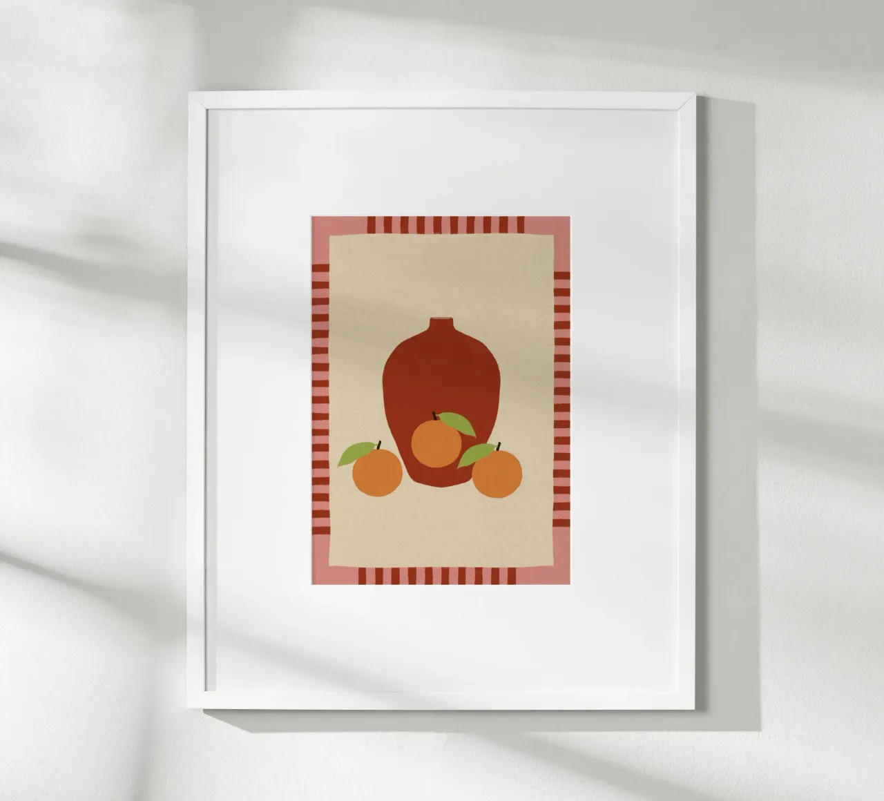 Still Life with Vase and Oranges II - Colorful Edition poster da Shatha Al Dafai