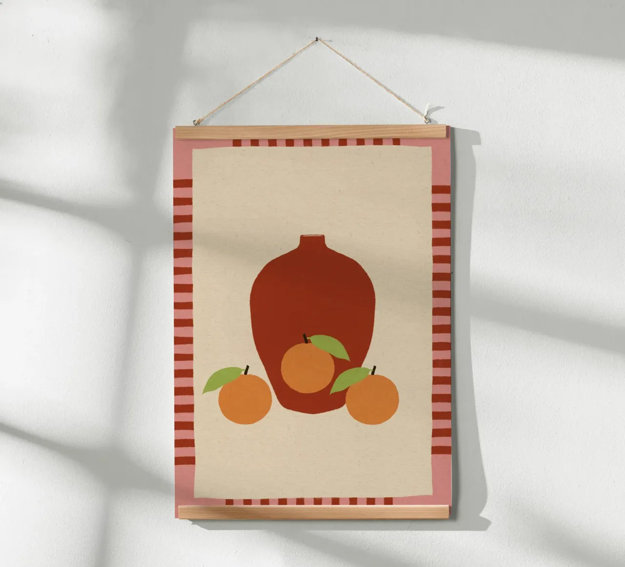 Still Life with Vase and Oranges II - Colorful Edition poster da Shatha Al Dafai