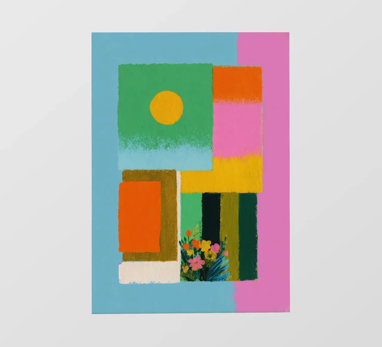 Fiori in vetrina con i colori di Matisse telo in pvc da Nikis Art Studio