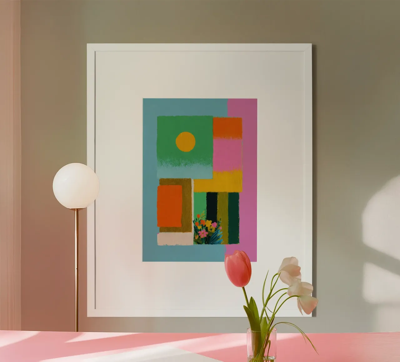 Fiori in vetrina con i colori di Matisse poster da Nikis Art Studio
