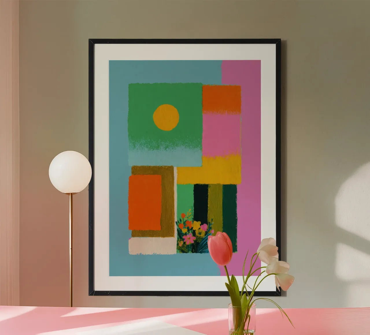 Fiori in vetrina con i colori di Matisse poster da Nikis Art Studio