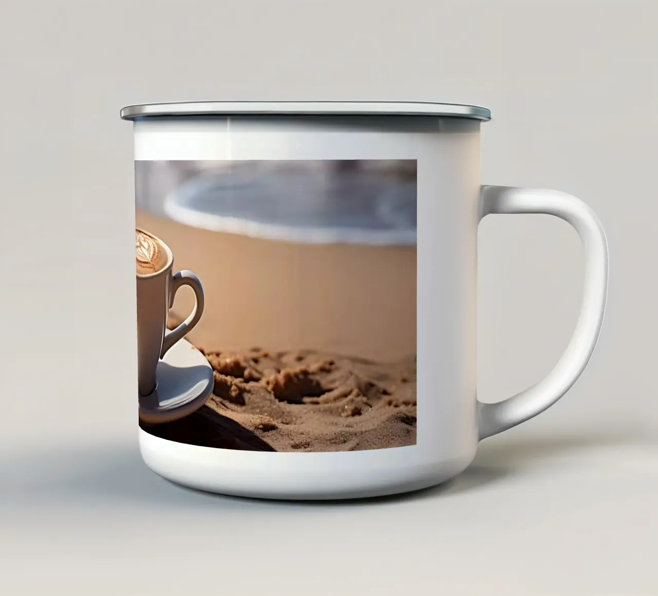 Caffè del Mar tazza in smalto da M-Ulrich-Digital Art
